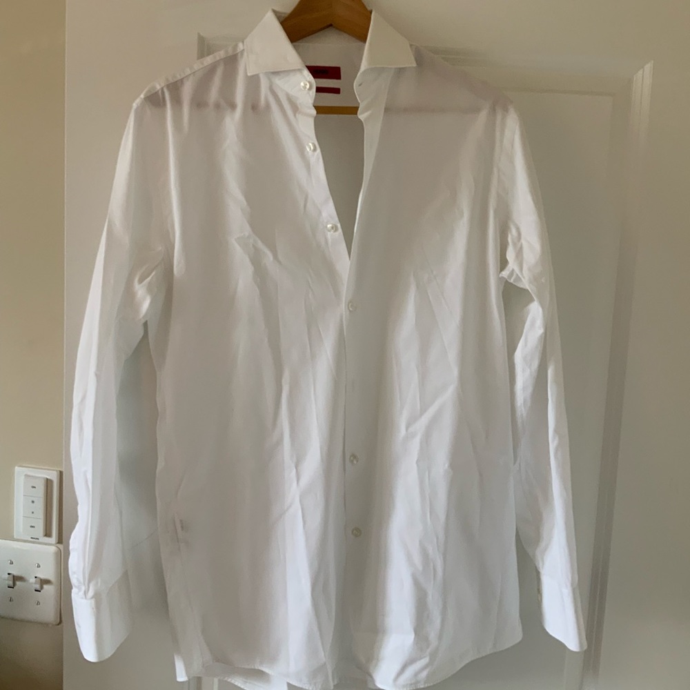 HUGO Hugo Boss Sharp Fit White Dress Shirt 15.5